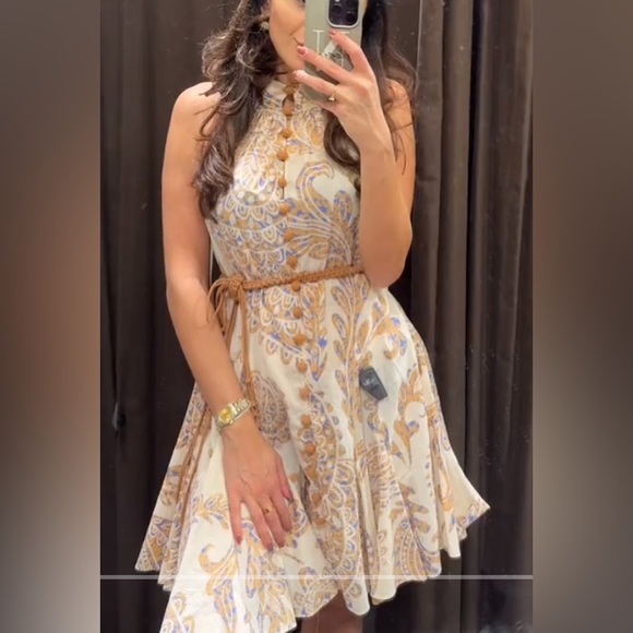 Zara Printerd dress with rope belt - Picture 2 of 2